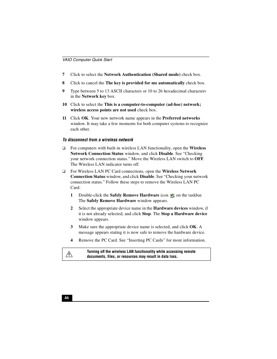 Sony PCG-GRS100 User Manual | Page 46 / 208