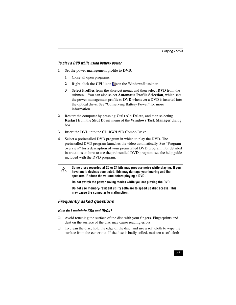 Frequently asked questions | Sony PCG-GRS100 User Manual | Page 65 / 208