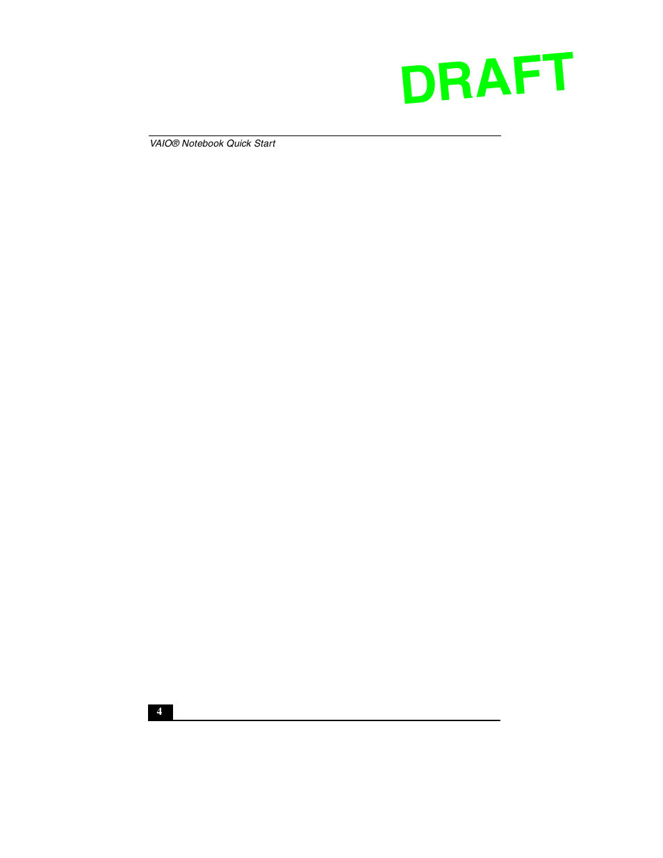 Draft | Sony PCG-GR390P User Manual | Page 4 / 68