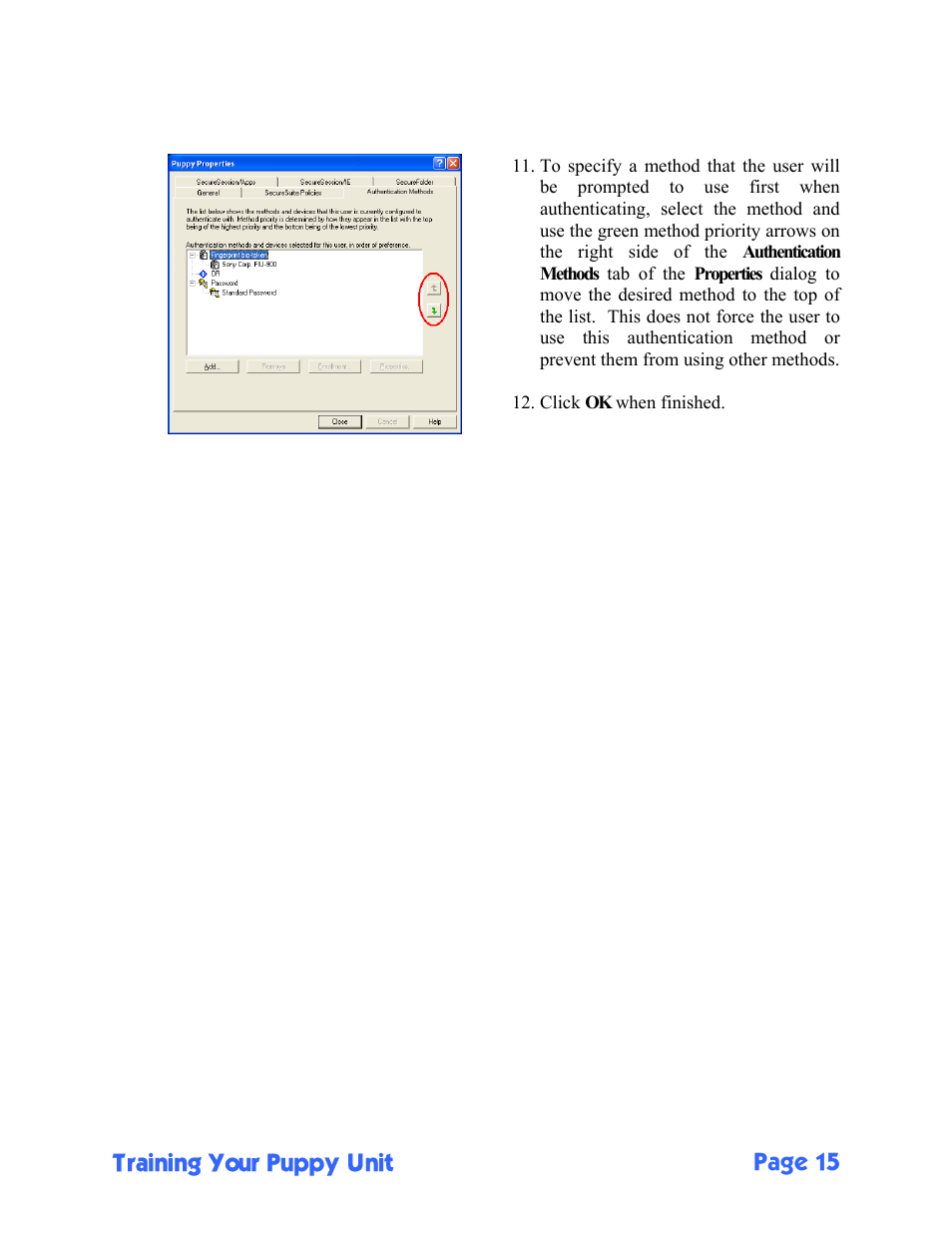 Training your puppy unit page 15 | Sony FIU-900 User Manual | Page 15 / 25