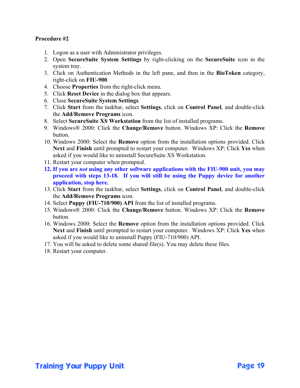 Training your puppy unit page 19 | Sony FIU-900 User Manual | Page 19 / 25