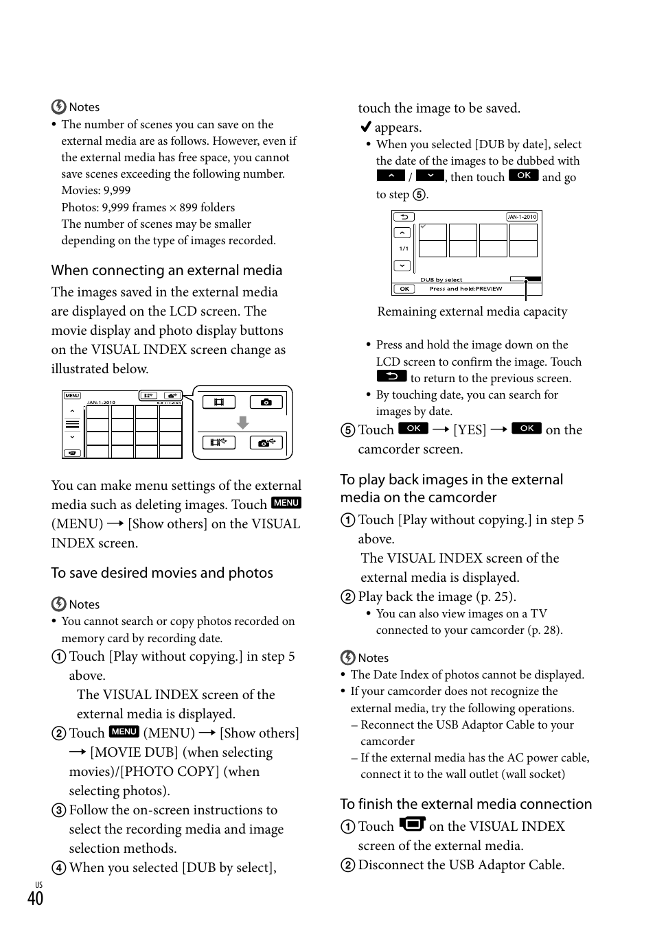 Sony DCR-SX83 User Manual | Page 40 / 124
