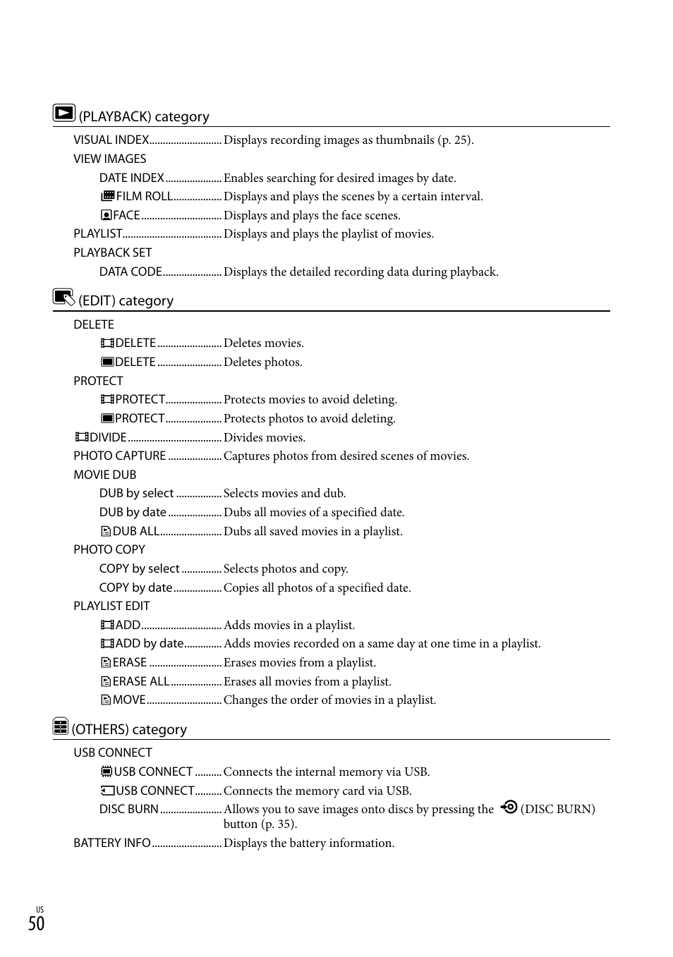 Sony DCR-SX83 User Manual | Page 50 / 124