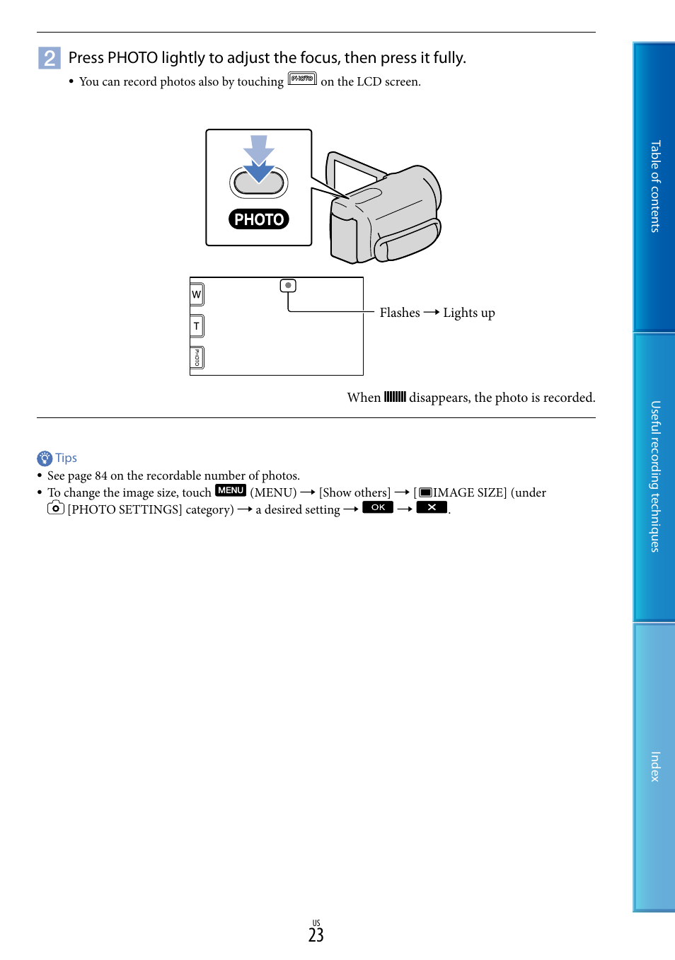 Sony DCR-SX85 User Manual | Page 23 / 98