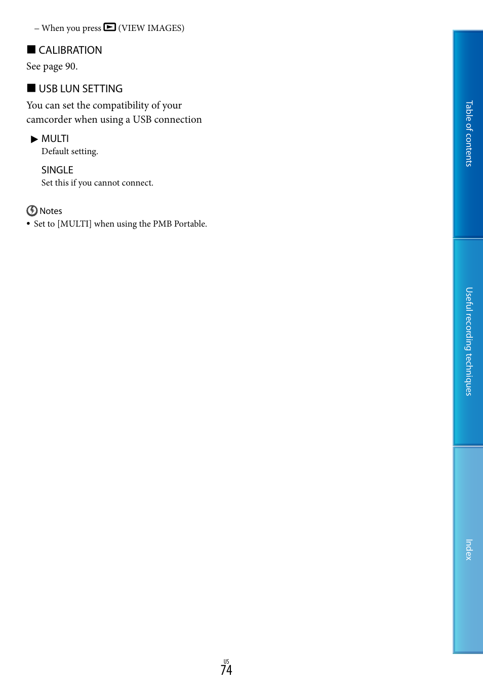 Sony DCR-SX85 User Manual | Page 74 / 98