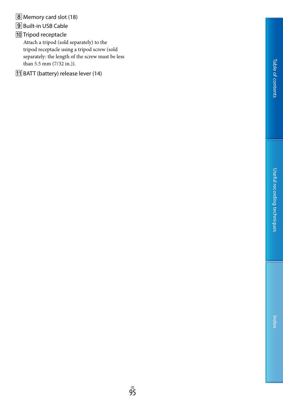 Sony DCR-SX85 User Manual | Page 95 / 98