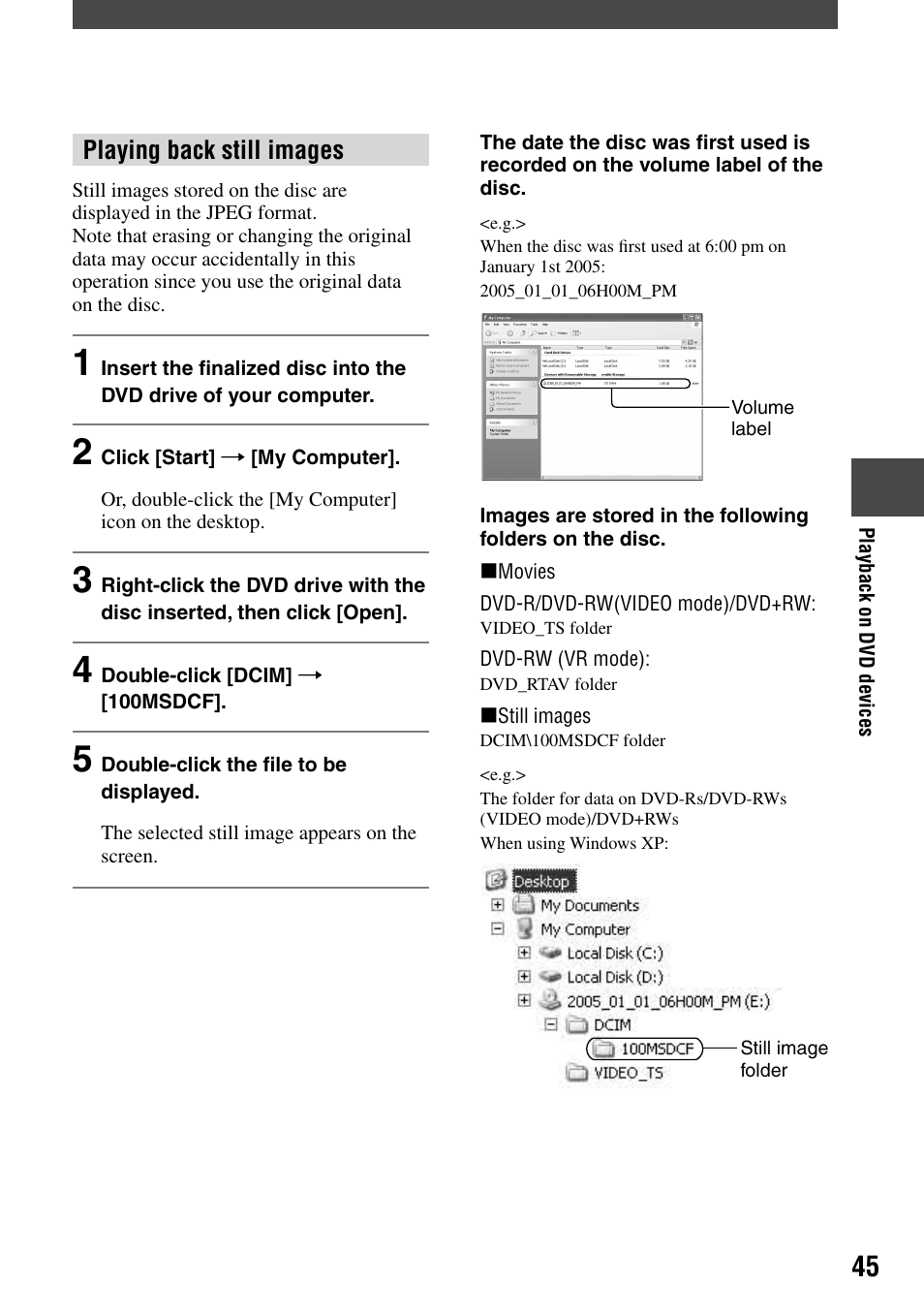 Sony DCR-DVD7 User Manual | Page 45 / 112