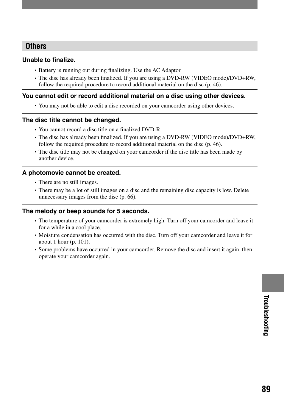 Others | Sony DCR-DVD7 User Manual | Page 89 / 112