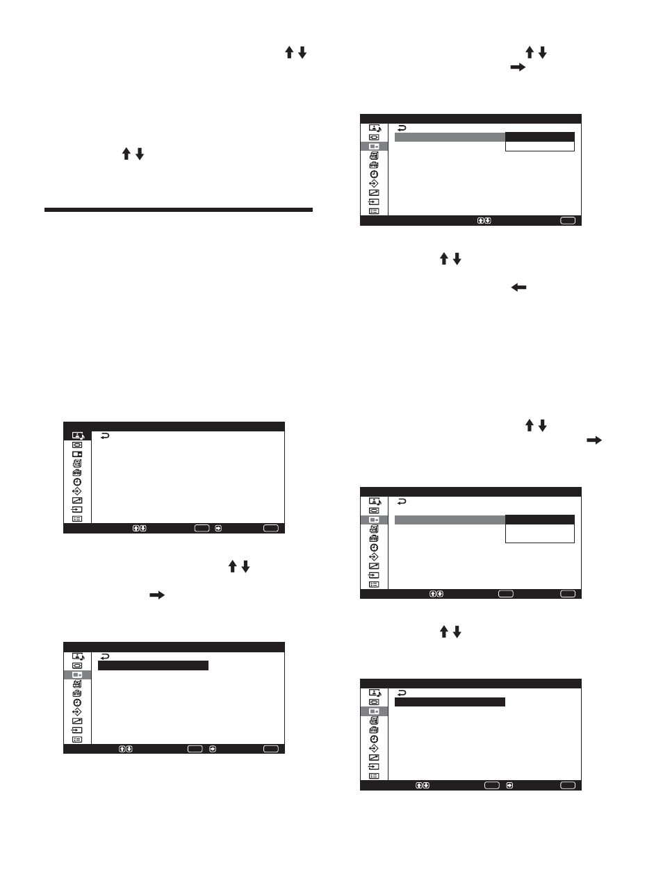 Anzeigen von zwei bildern gleichzeitig, Aktivieren eines bildes, Wählen sie mit m/m die option „ein | Sony PFM-42X1S User Manual | Page 201 / 376