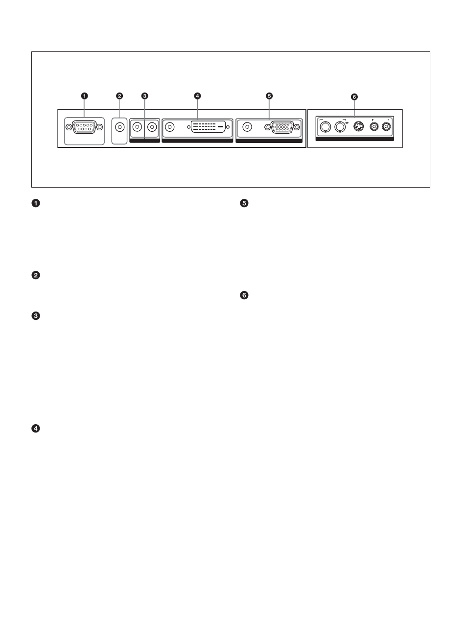 Panel de conectores | Sony PFM-42X1S User Manual | Page 225 / 376