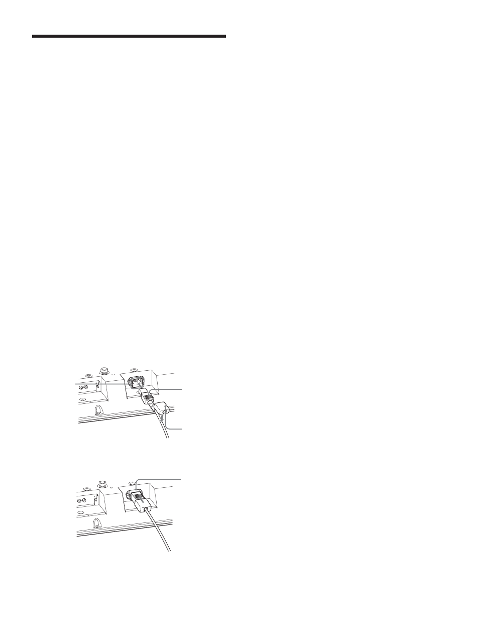 Conexiones, Conexión de los altavoces, Conexión del cable de alimentación de ca | Sony PFM-42X1S User Manual | Page 231 / 376