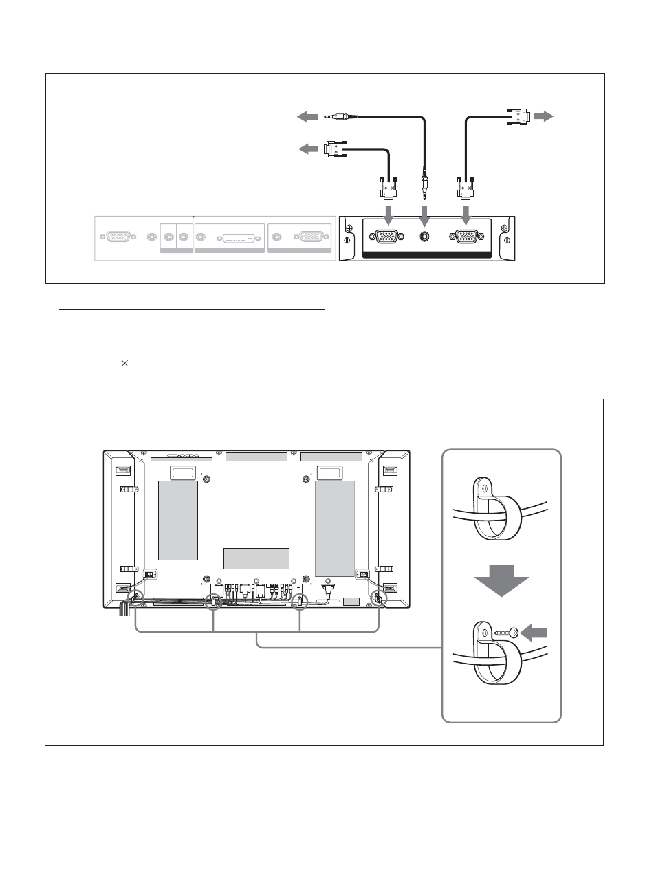 Uso de los portacables, Conexiones | Sony PFM-42X1S User Manual | Page 233 / 376