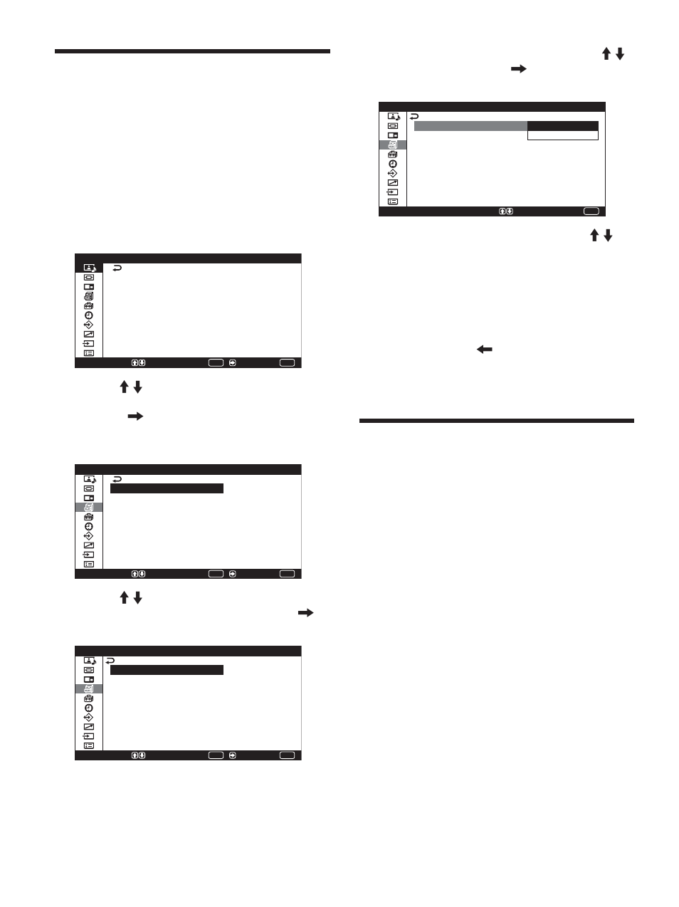 Regolazione della matrice di colore | Sony PFM-42X1S User Manual | Page 314 / 376