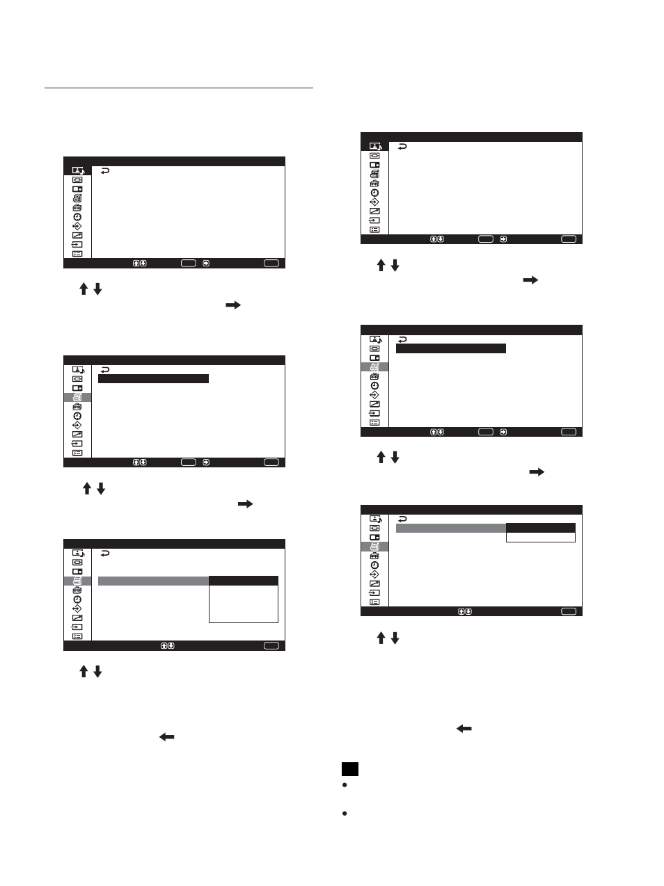 节能功能, 切换显示模式, 显示封闭字幕 | 此功能可以使您在节能时观看图像, 按 menu 键。 主菜单出现在显示器屏幕上, 按 enter 键或 < 键恢复至 custom setup （用户设定）菜单 | Sony PFM-42X1S User Manual | Page 351 / 376