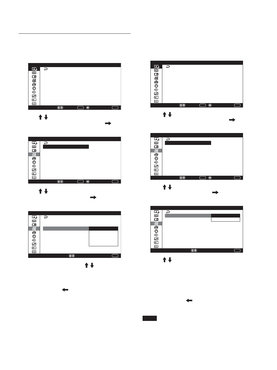 Switching the display mode, Energy saving function, Displaying closed captions | Sony PFM-42X1S User Manual | Page 85 / 376