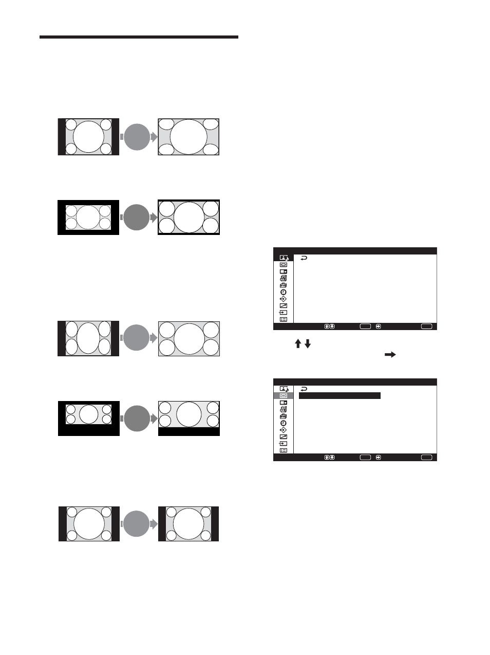 Picture enlargement, Setting auto wide | Sony PFM-42X1S User Manual | Page 90 / 376