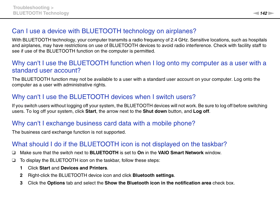 Sony VPCCB2SFX User Manual | Page 142 / 168