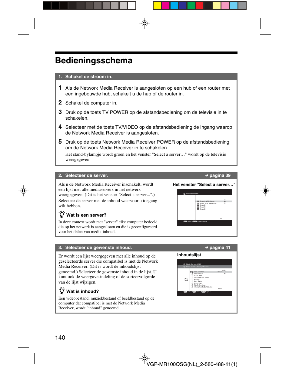 Bedieningsschema, Schakel de computer in | Sony VGP-MR100U User Manual | Page 140 / 143