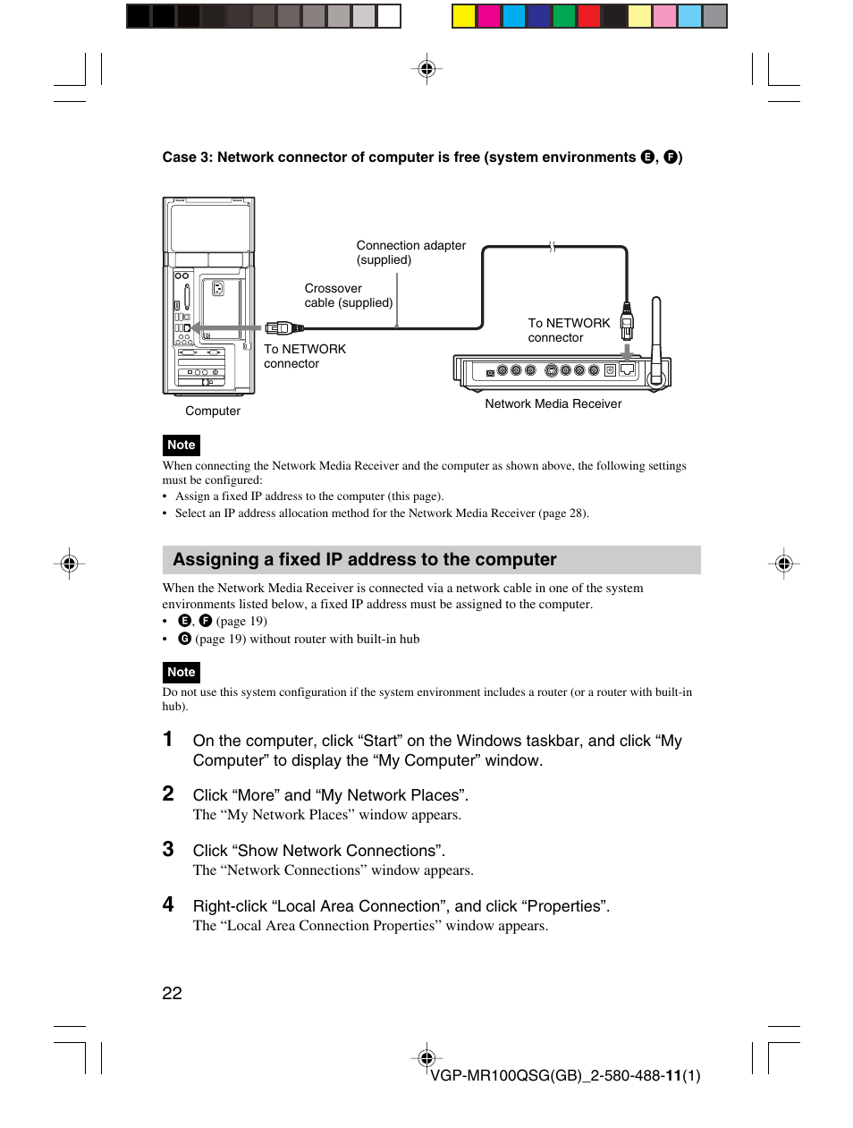 Sony VGP-MR100U User Manual | Page 22 / 143