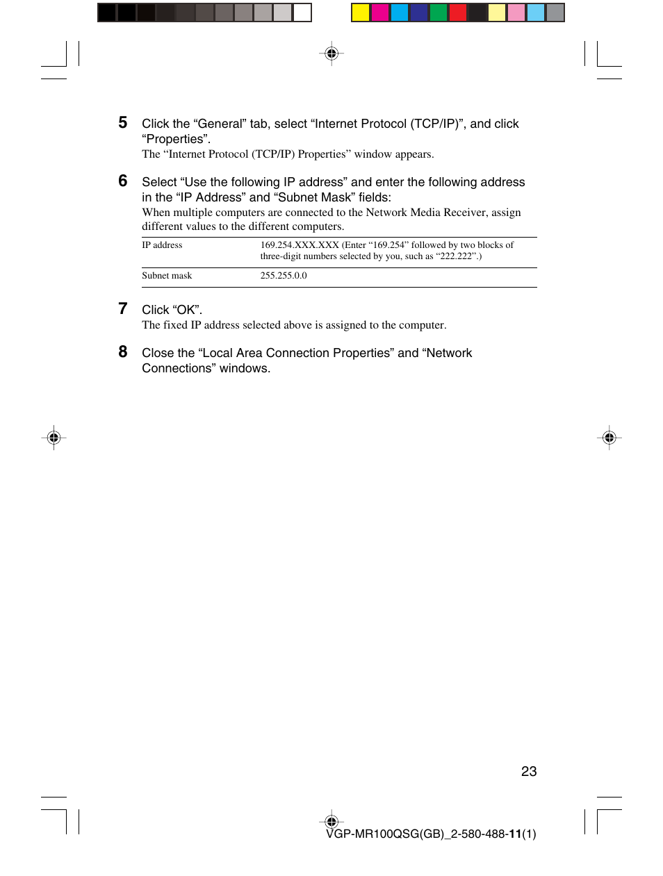 Sony VGP-MR100U User Manual | Page 23 / 143
