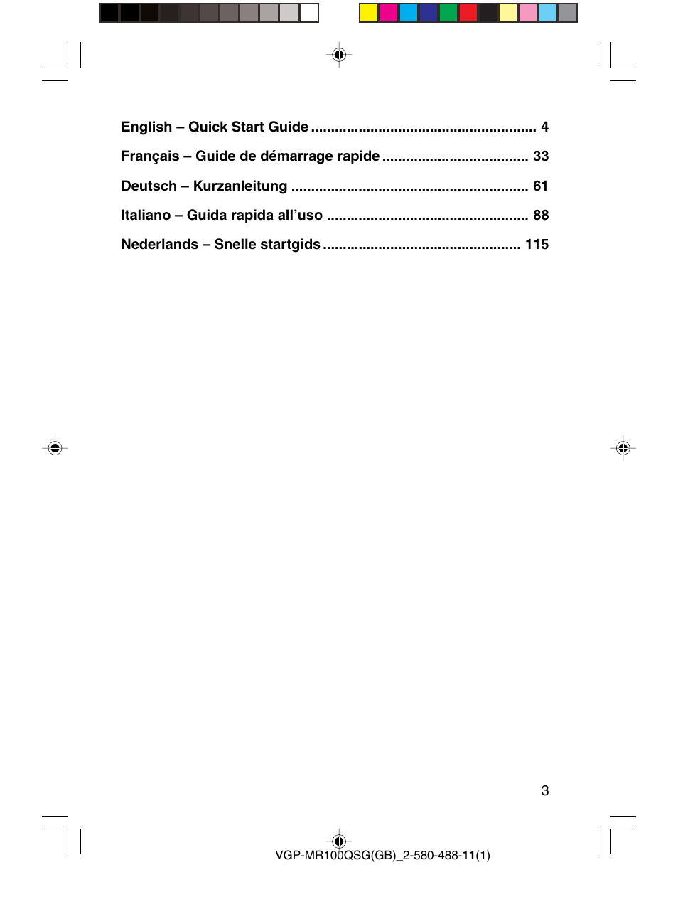 Sony VGP-MR100U User Manual | Page 3 / 143