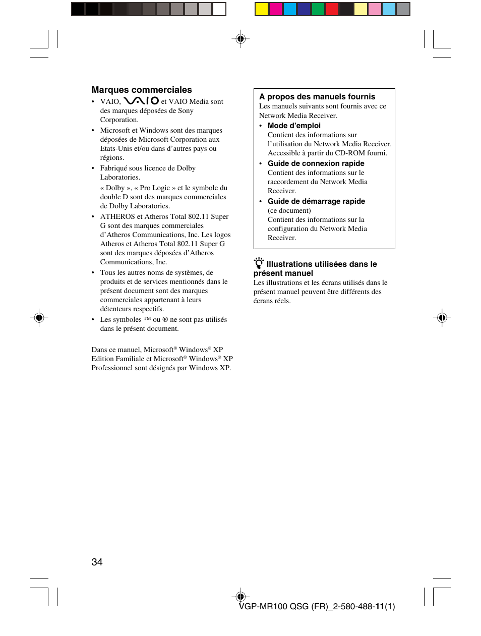Sony VGP-MR100U User Manual | Page 34 / 143
