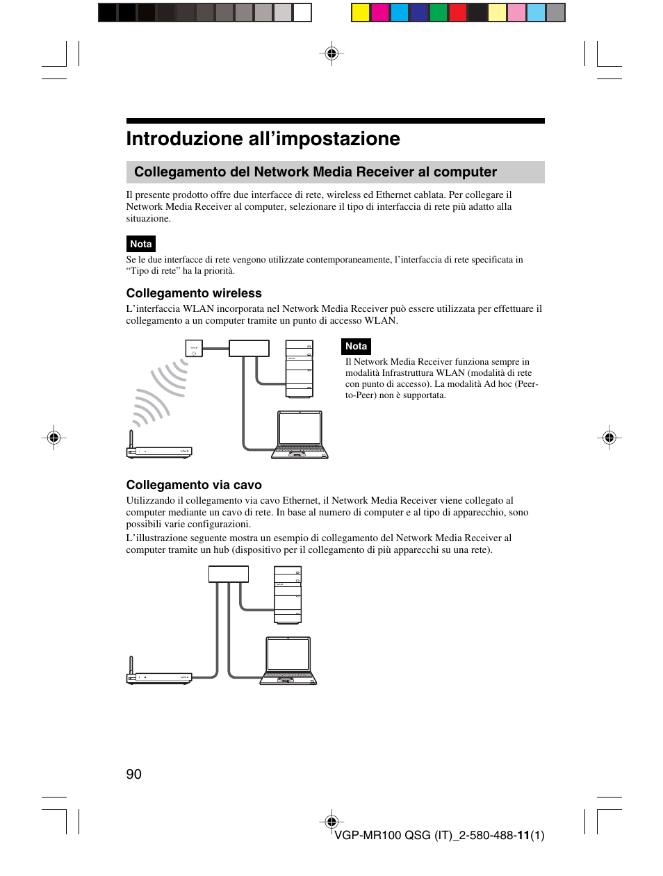 Introduzione all’impostazione | Sony VGP-MR100U User Manual | Page 90 / 143