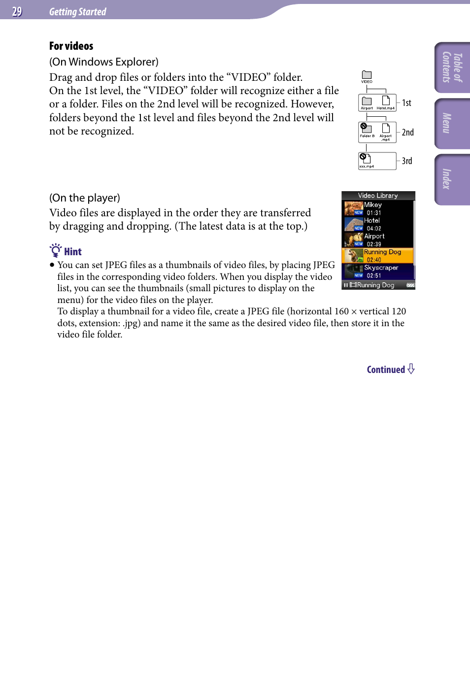 Sony NWZ-S738FBNC User Manual | Page 29 / 166
