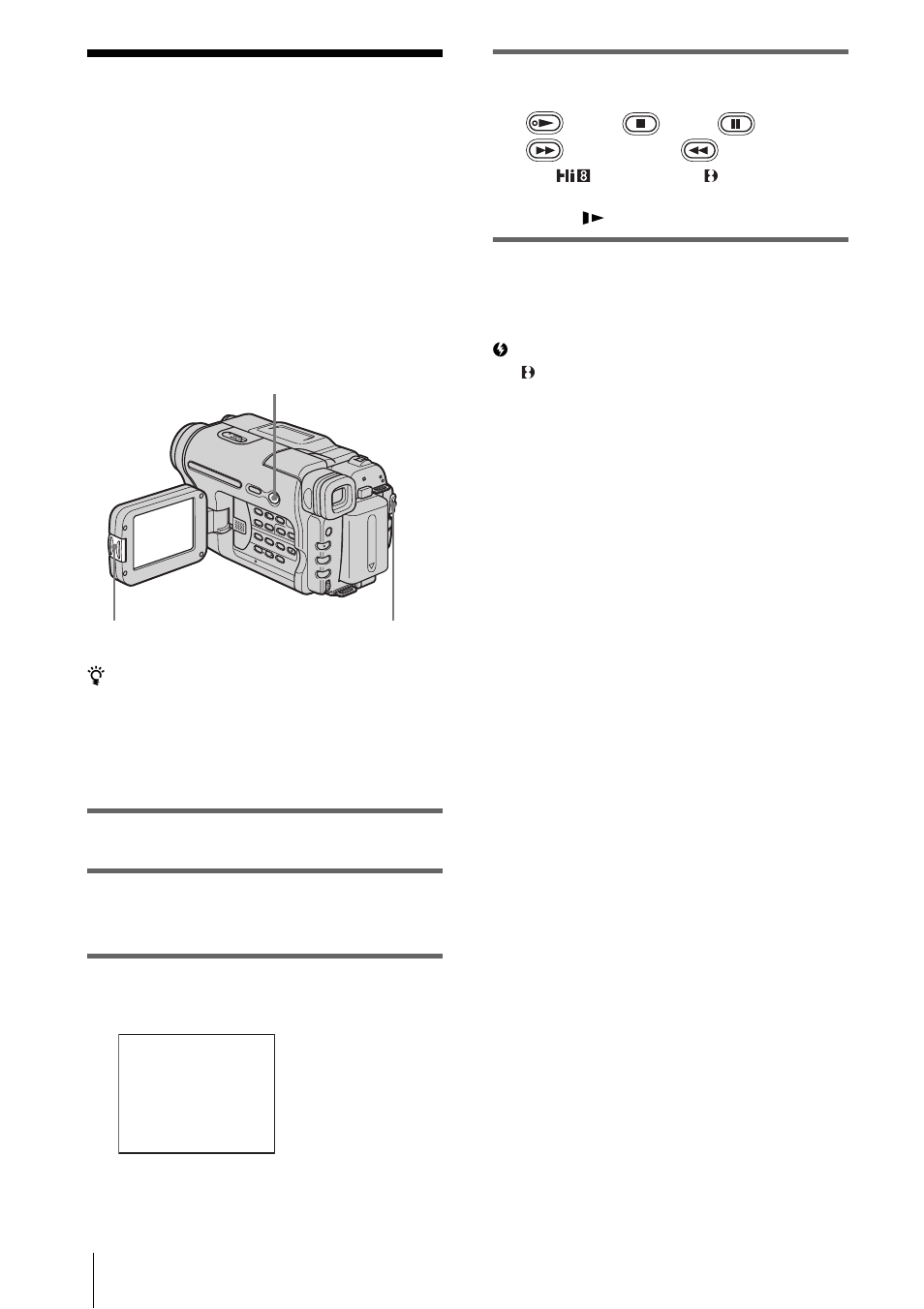 Playing back with ease – easy handycam, Playing back with ease | Sony CCD-TRV328 User Manual | Page 36 / 100