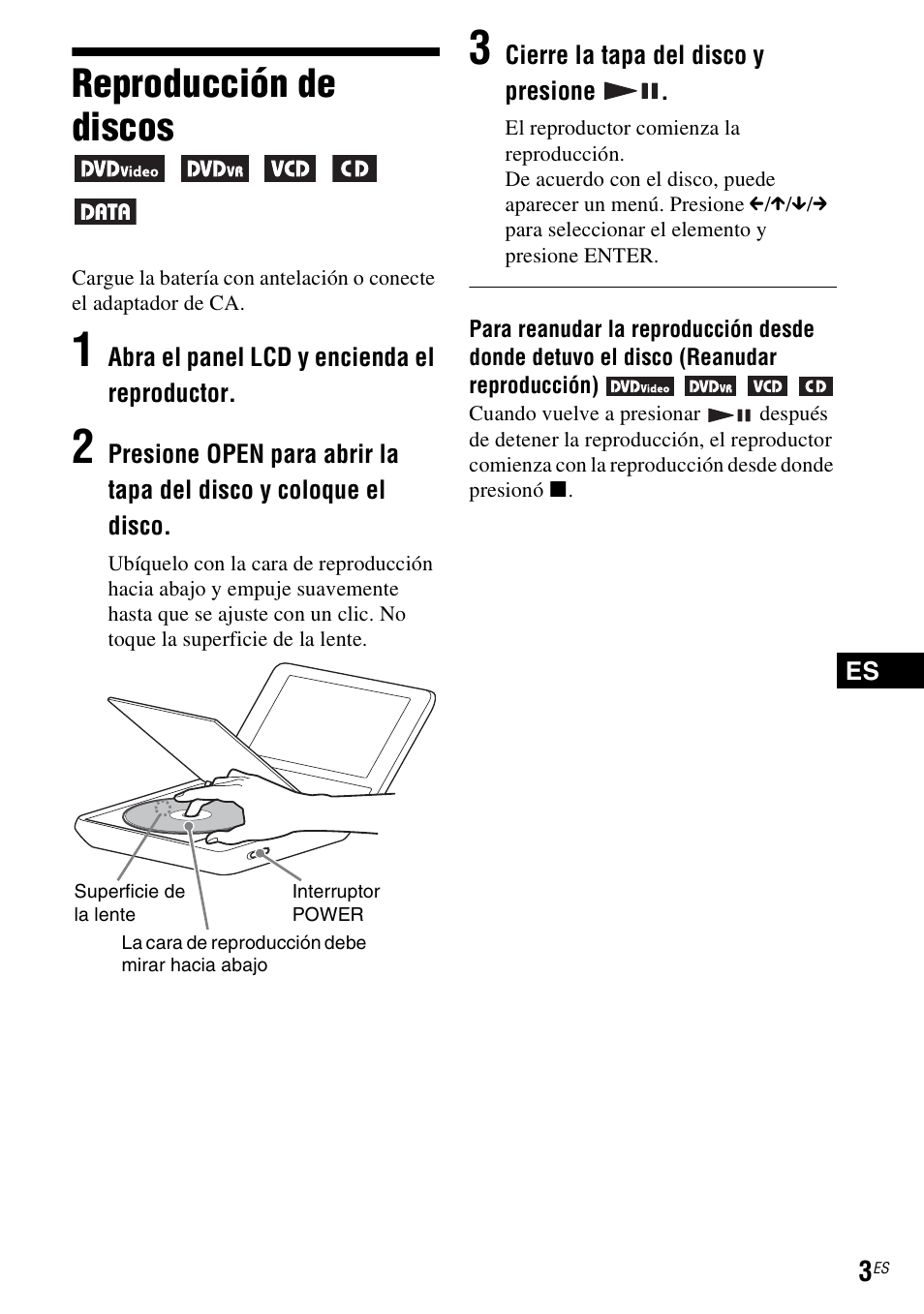 Reproducción de discos | Sony DVP-FX780 User Manual | Page 23 / 24