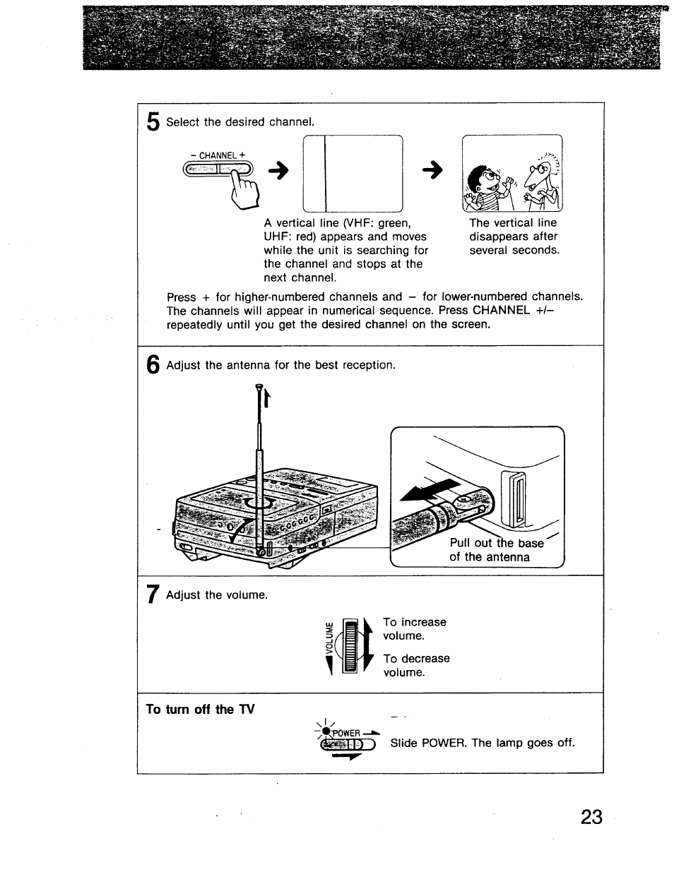 To turn off the tv | Sony GV-8 User Manual | Page 23 / 60