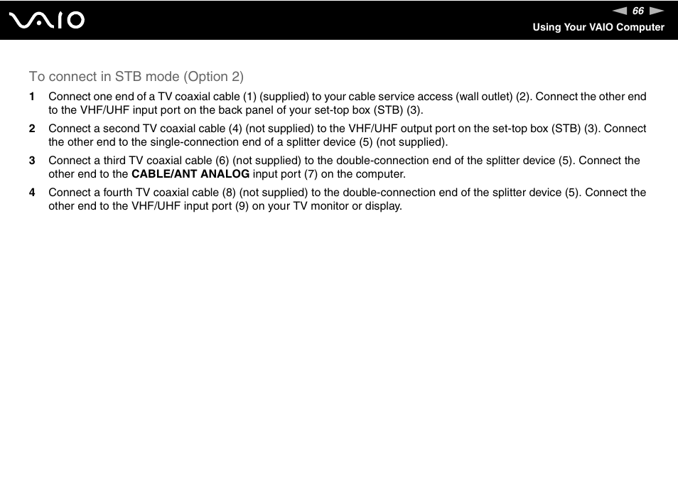 Sony VGC-LV170J User Manual | Page 66 / 208