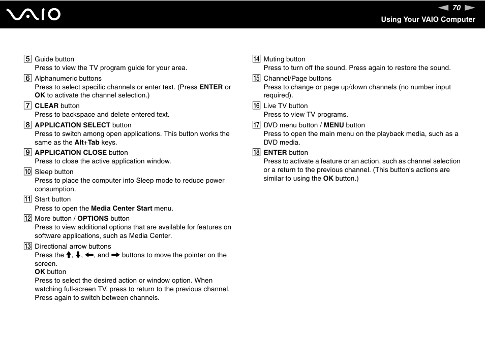 Sony VGC-LV170J User Manual | Page 70 / 208