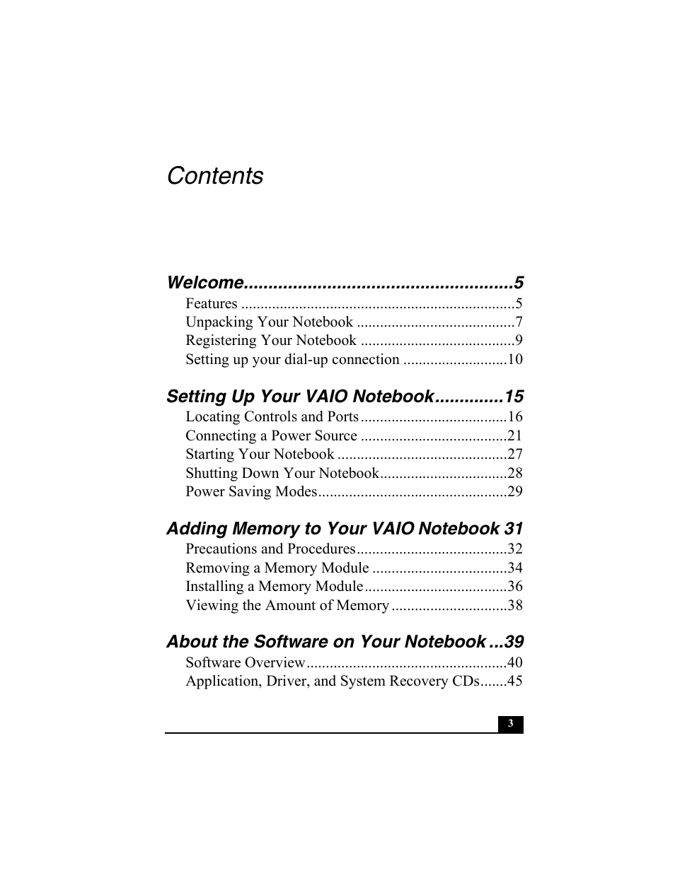 Sony PCG-FX370 User Manual | Page 3 / 80