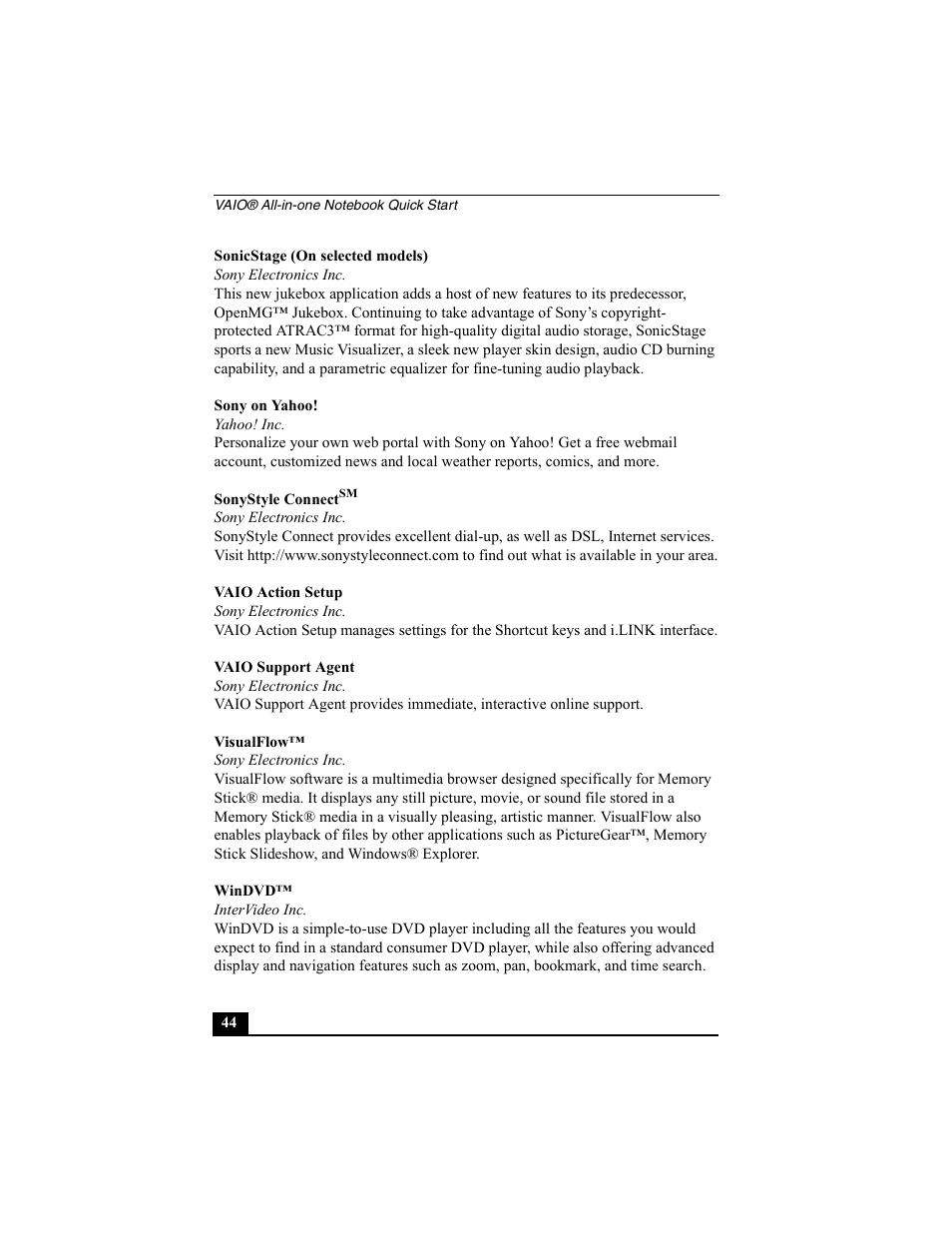 Sony PCG-FX370 User Manual | Page 44 / 80