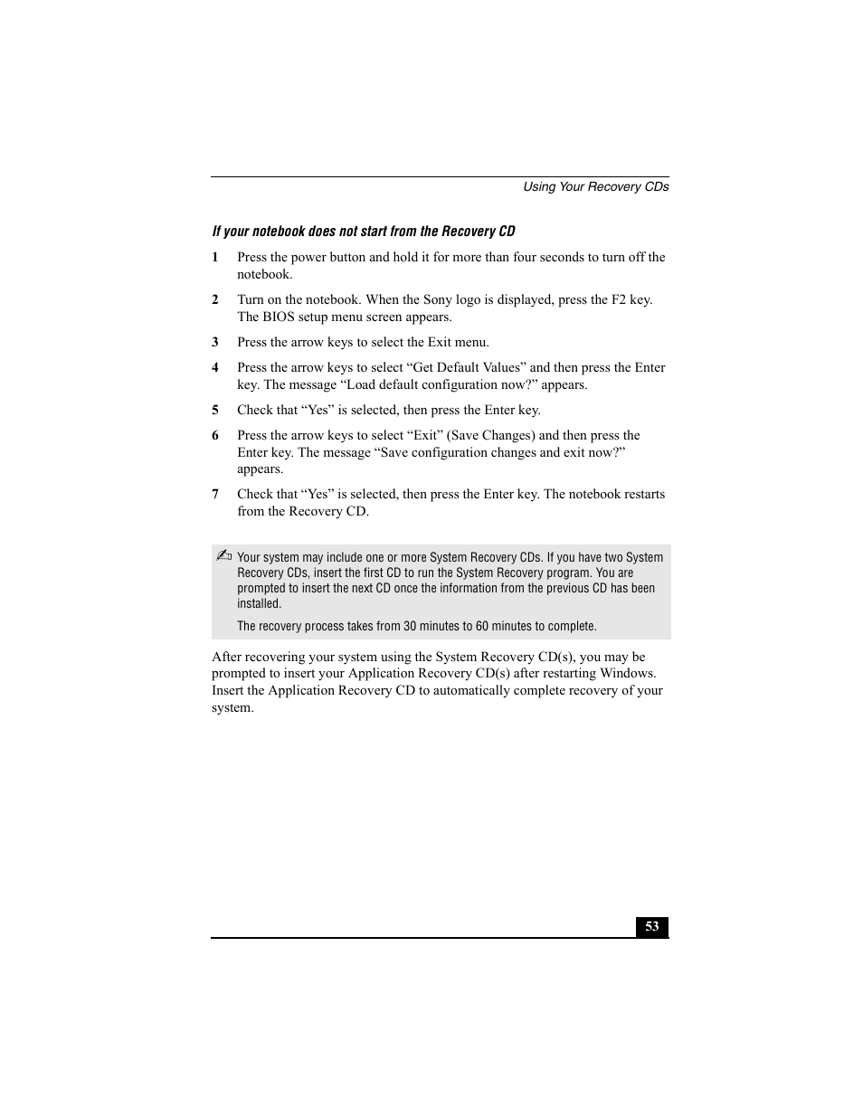 3 press the arrow keys to select the exit menu | Sony PCG-FX370 User Manual | Page 53 / 80