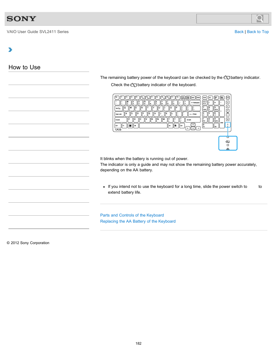 Details, How to use | Sony SVL241190X User Manual | Page 182 / 522