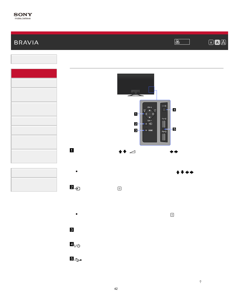 Right | Sony KDL-65W850A User Manual | Page 42 / 249