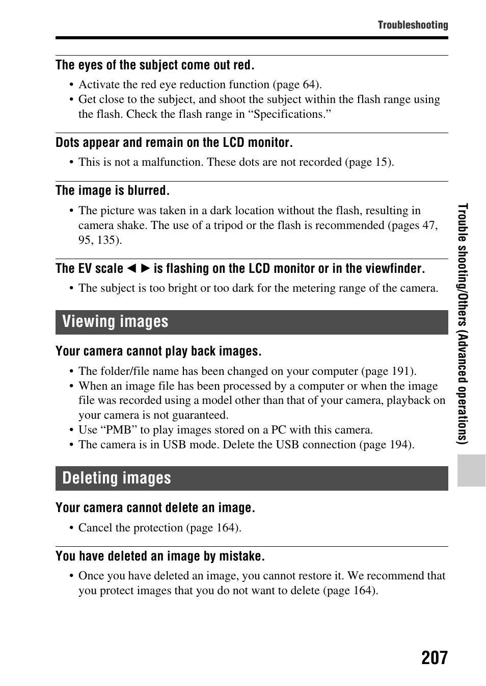 Viewing images deleting images | Sony SLT-A77VM User Manual | Page 207 / 242