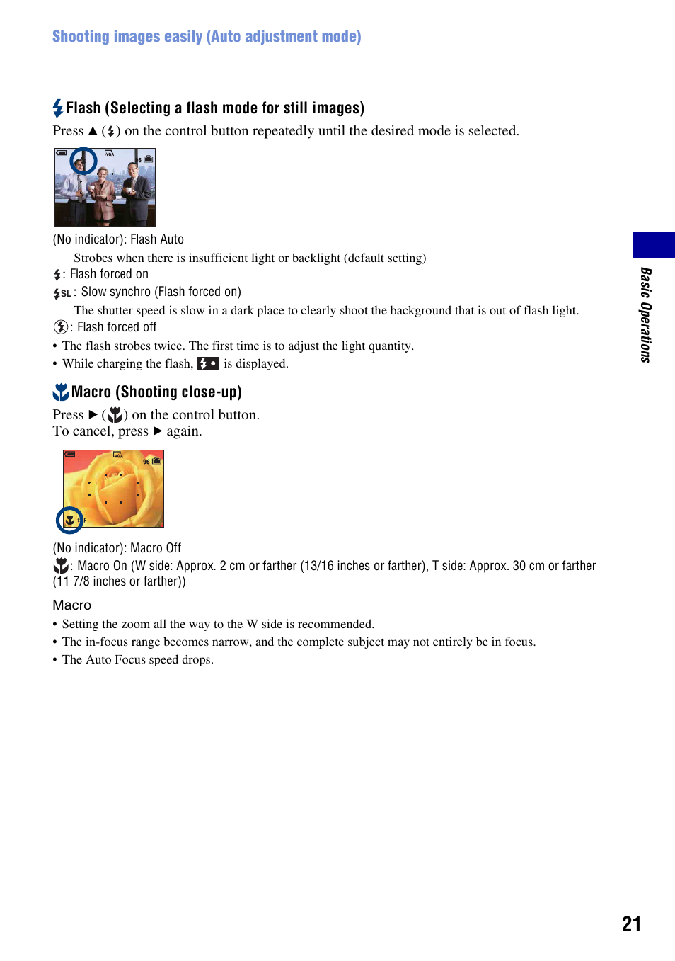 H (21) | Sony DSC-W55BDL User Manual | Page 21 / 111