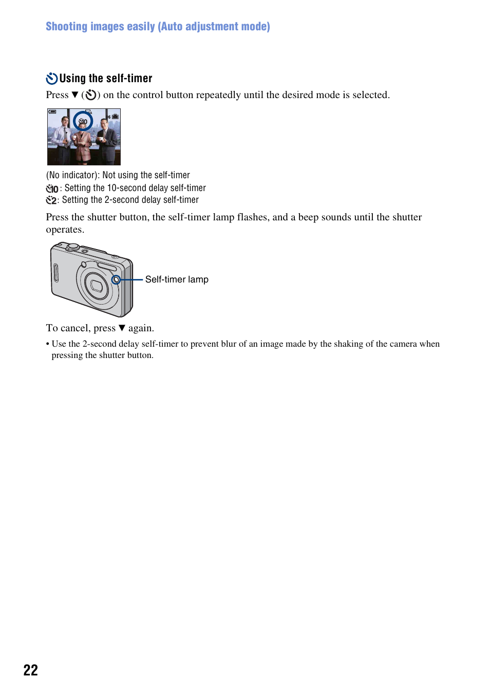 Sony DSC-W55BDL User Manual | Page 22 / 111