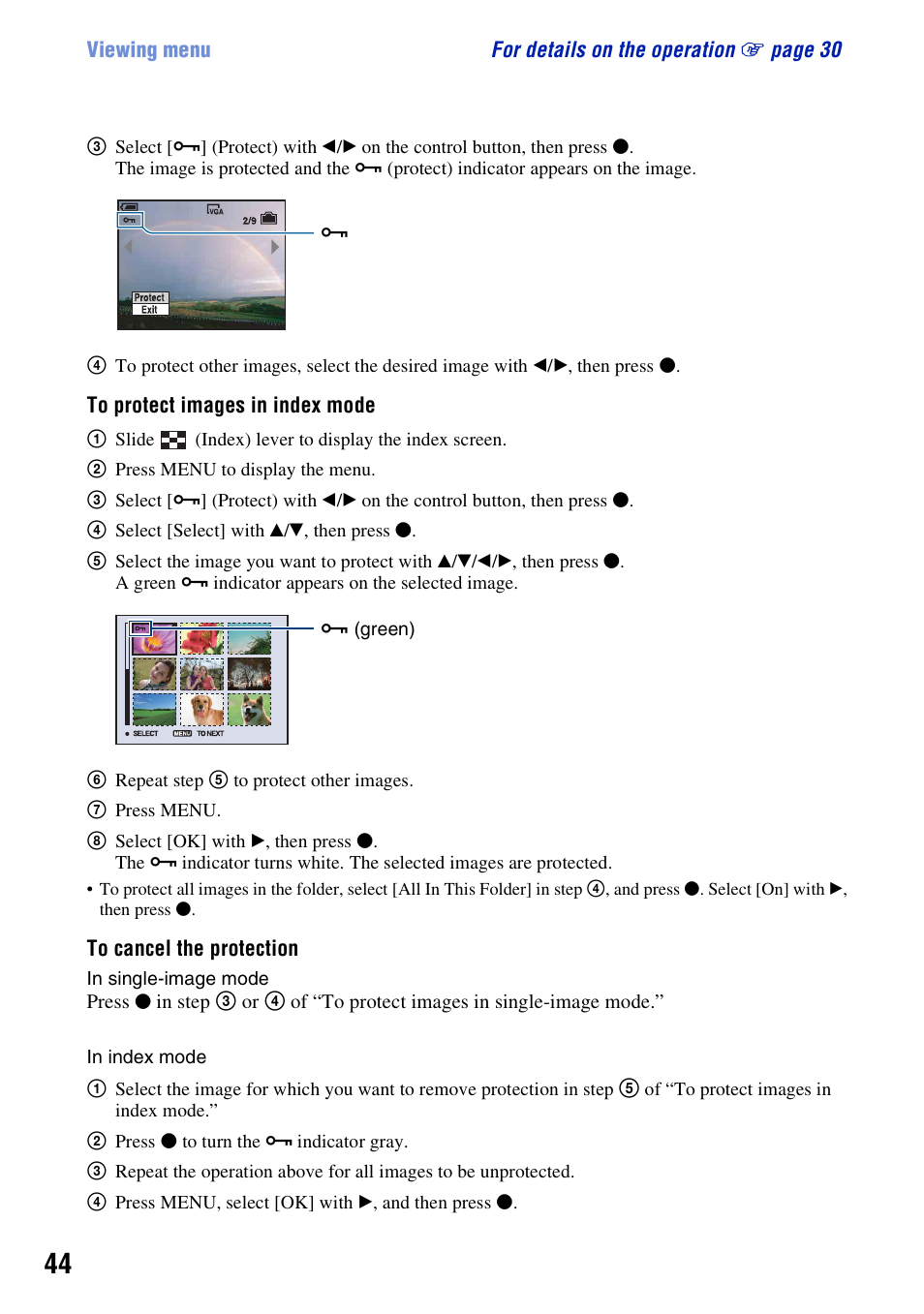 Sony DSC-W55BDL User Manual | Page 44 / 111