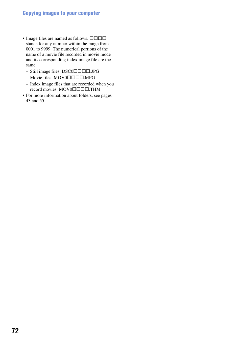 Sony DSC-W55BDL User Manual | Page 72 / 111