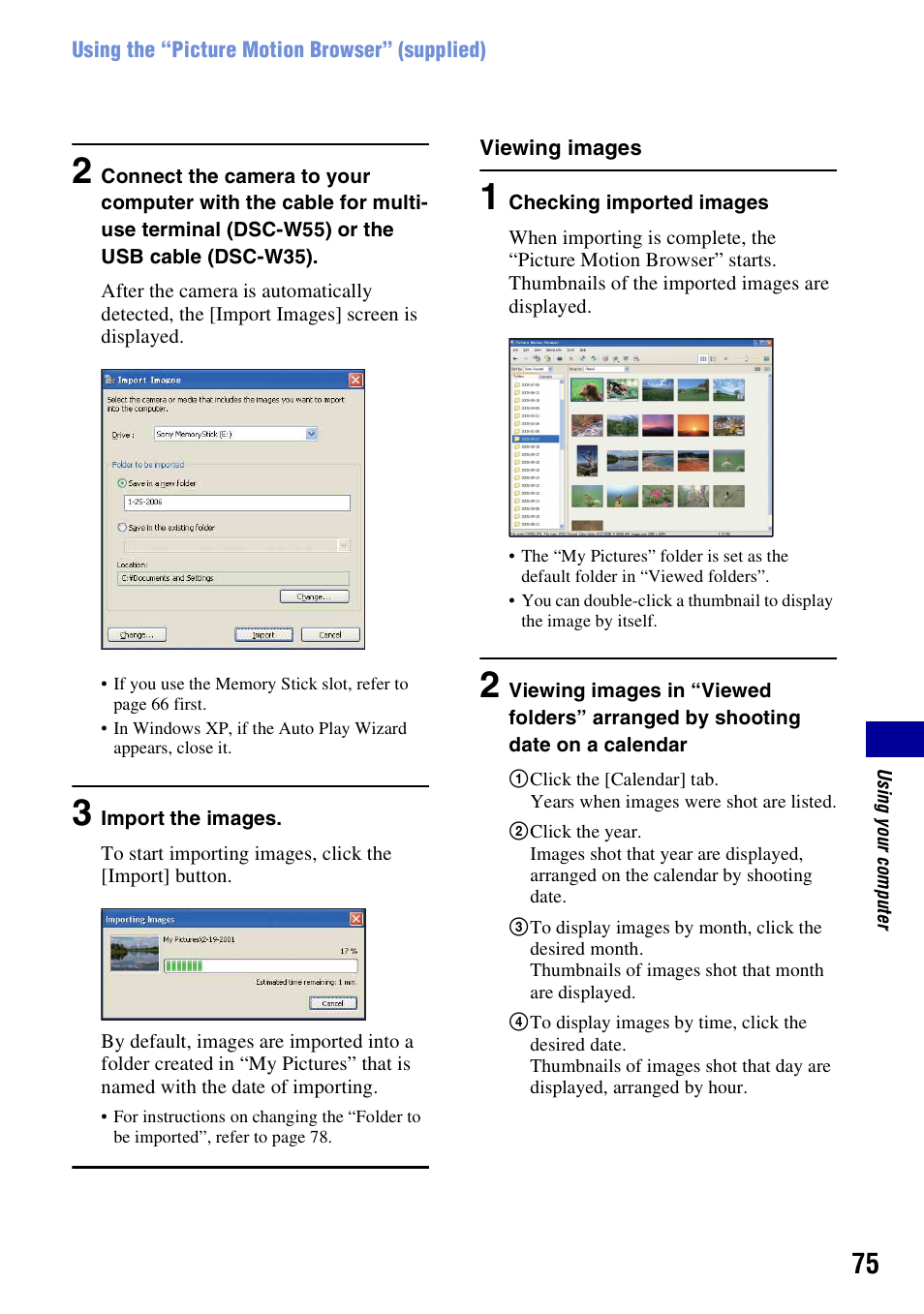 Sony DSC-W55BDL User Manual | Page 75 / 111