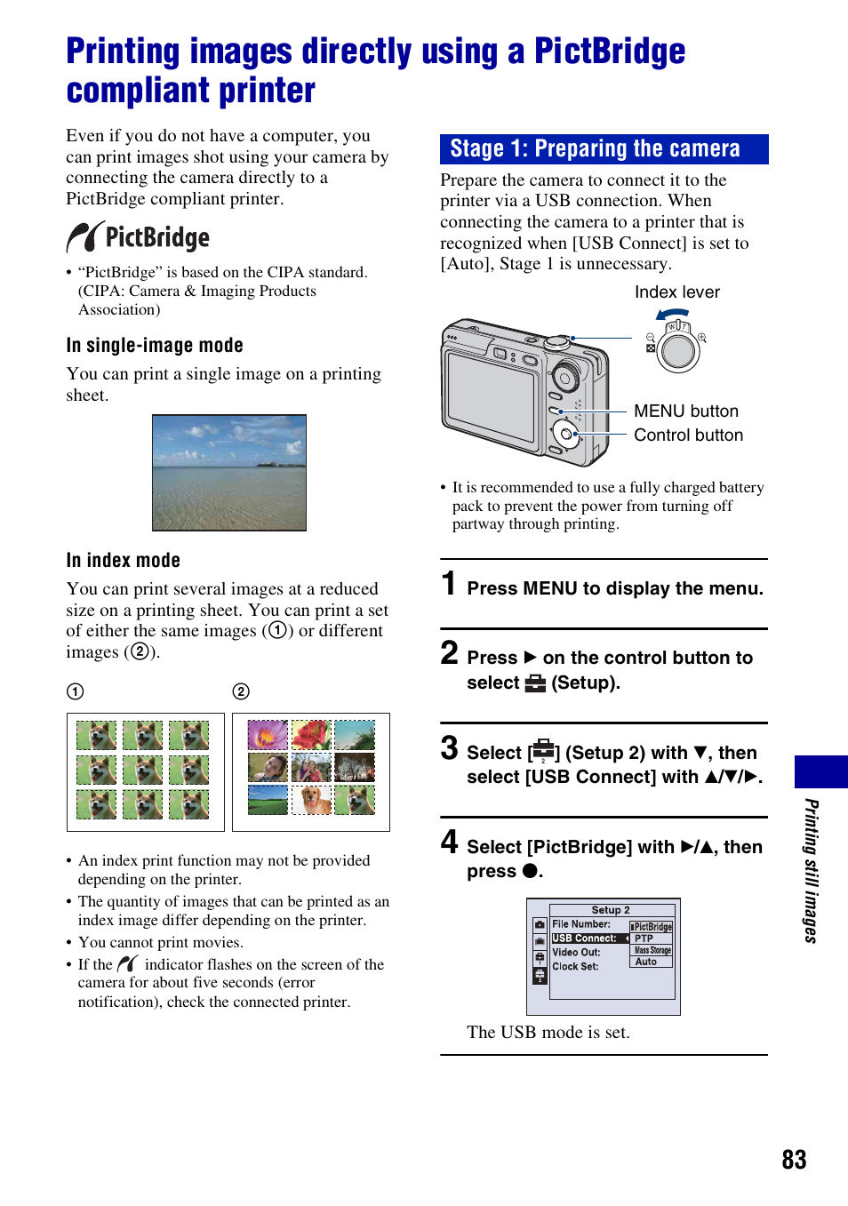 Stage 1: preparing the camera | Sony DSC-W55BDL User Manual | Page 83 / 111
