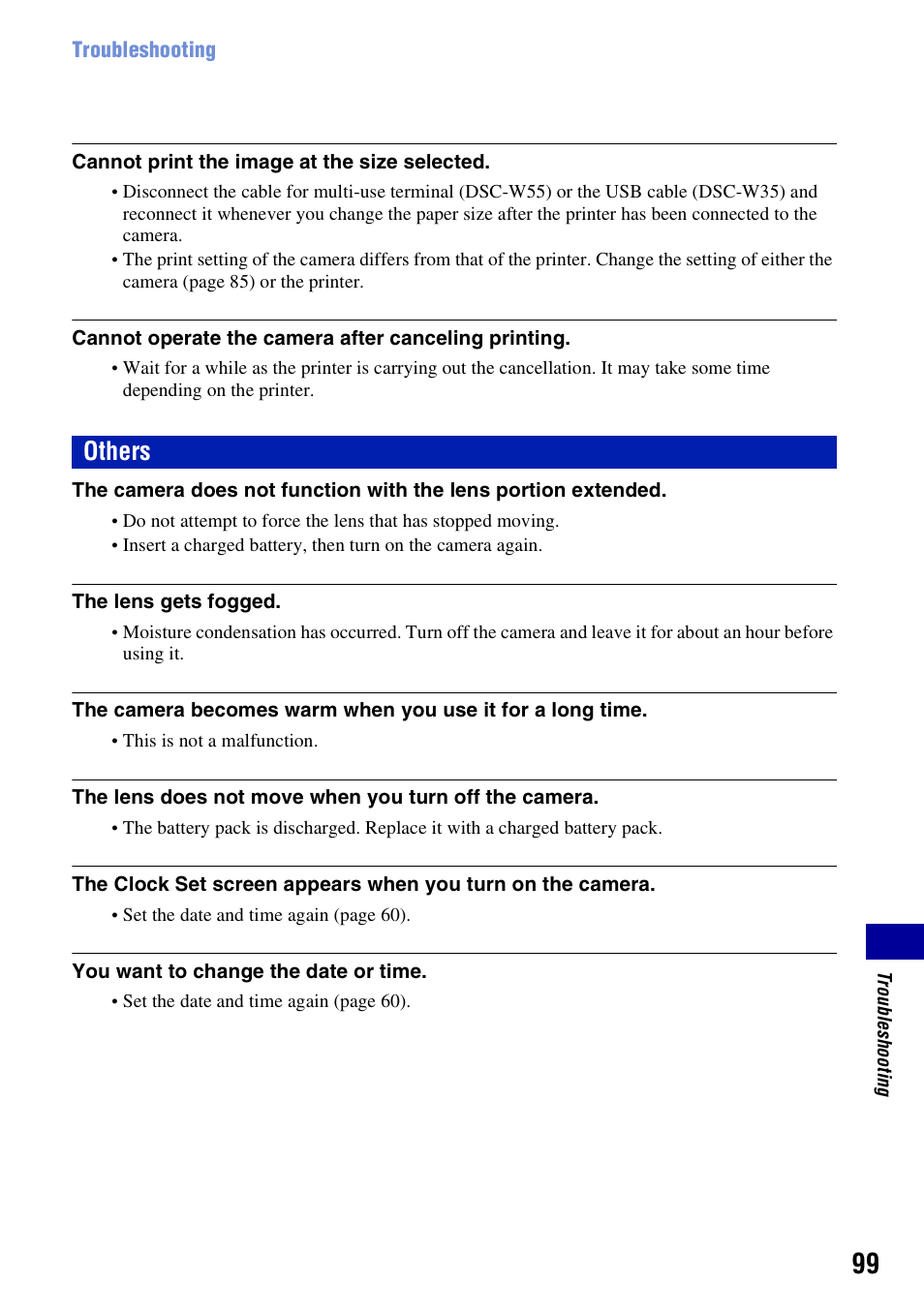 Others | Sony DSC-W55BDL User Manual | Page 99 / 111