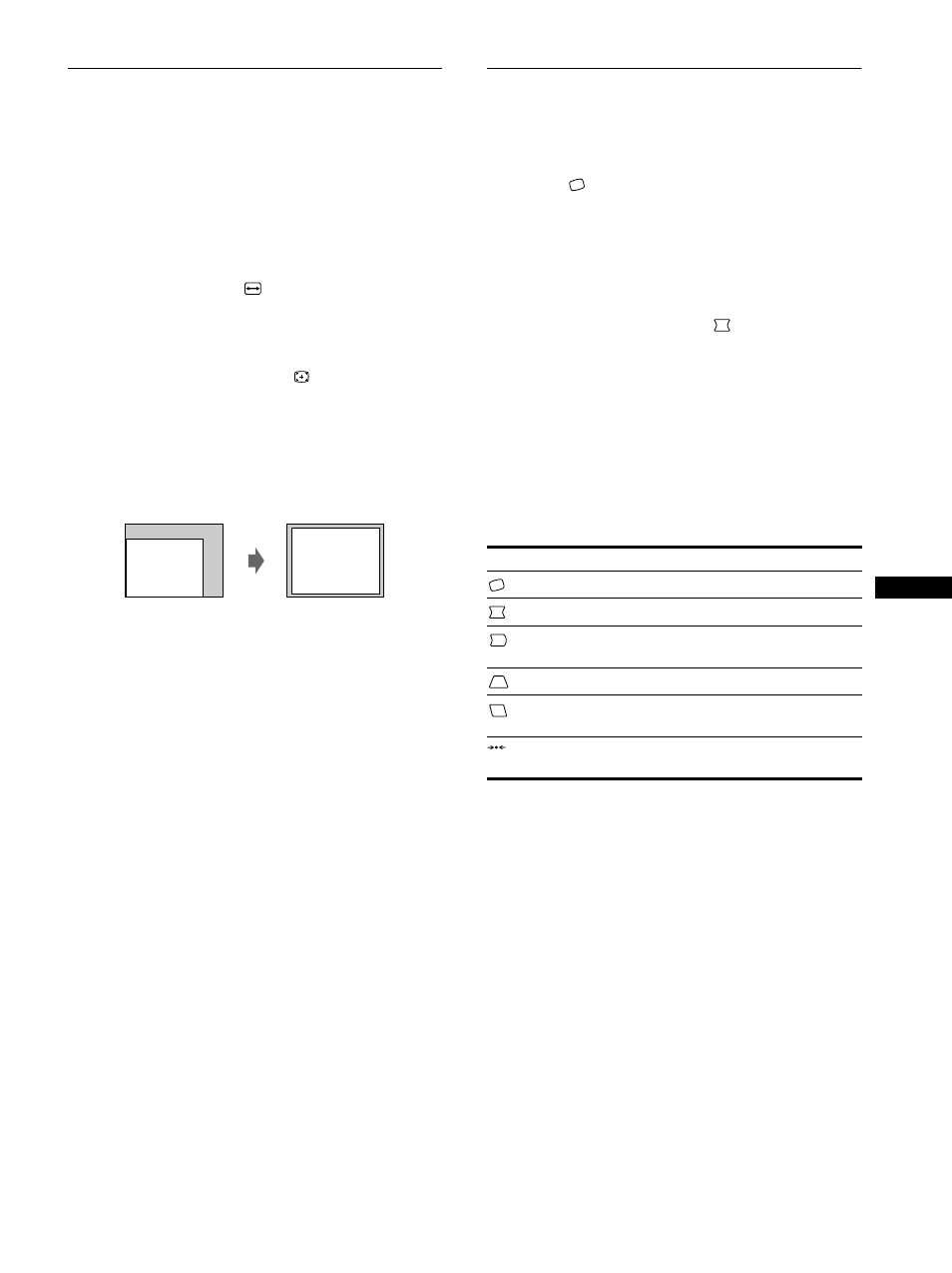Réglage de la forme de l’image (geometrie) | Sony CPD-G420 User Manual | Page 35 / 70