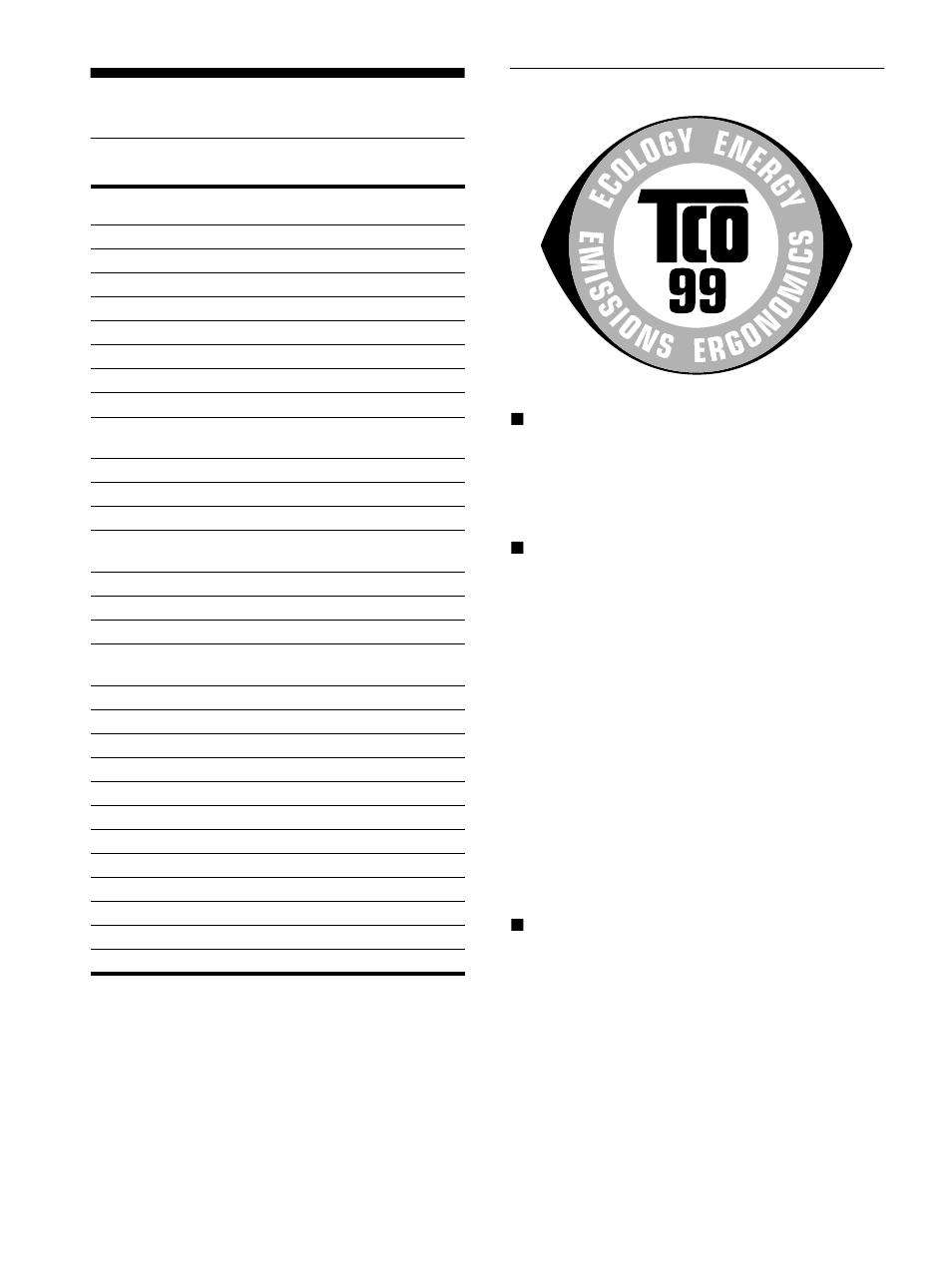 Appendix, Preset mode timing table, Tco’99 eco-document | R (appendix) | Sony CPD-G420 User Manual | Page 69 / 70