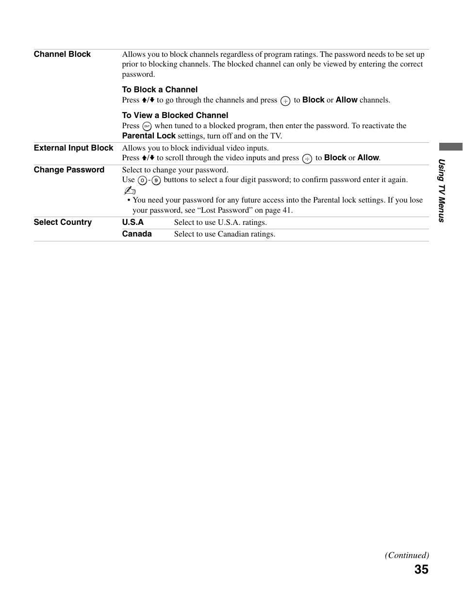 Sony KDL-26N4000 User Manual | Page 35 / 48
