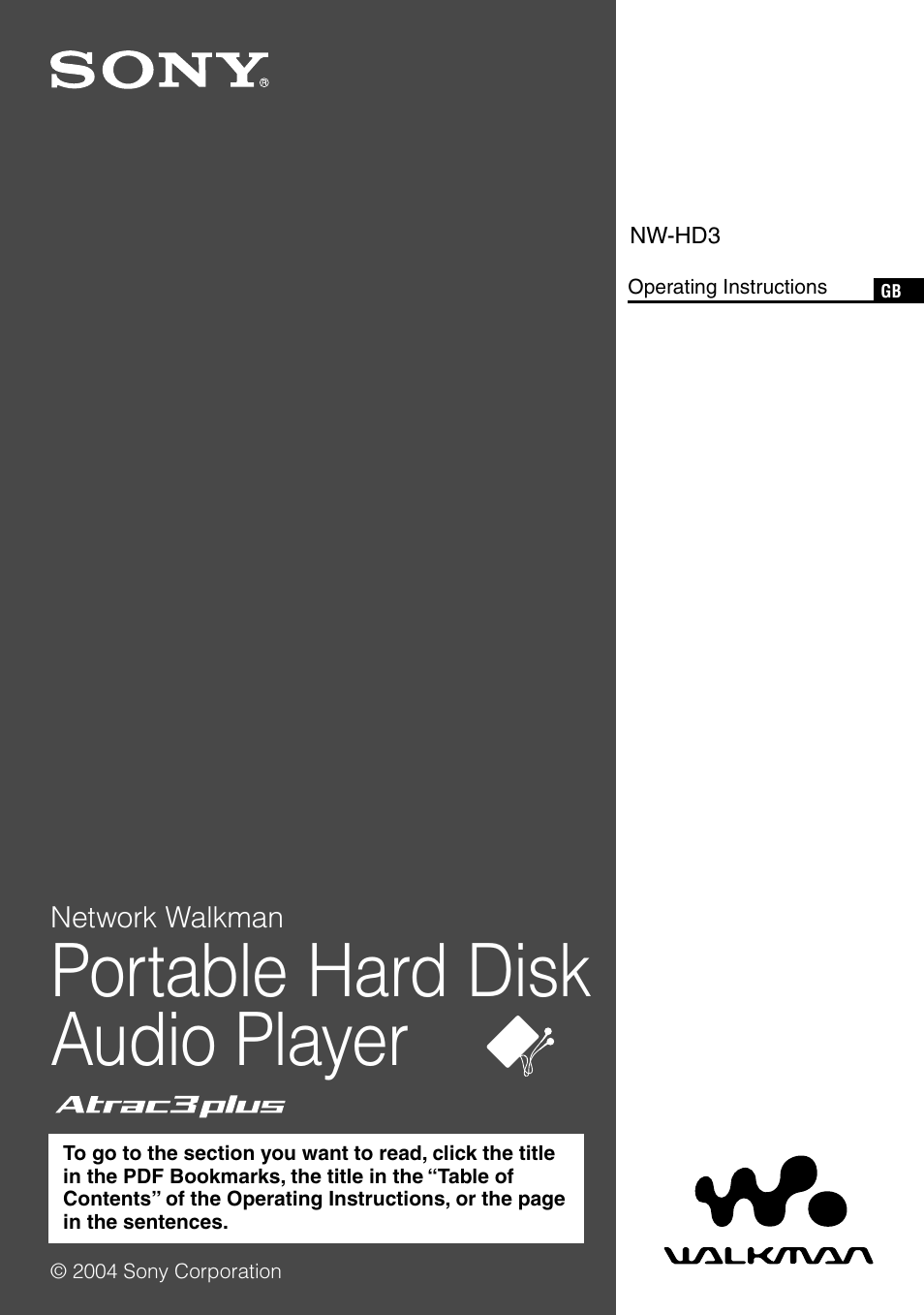 Sony NW-HD3 User Manual | 50 pages